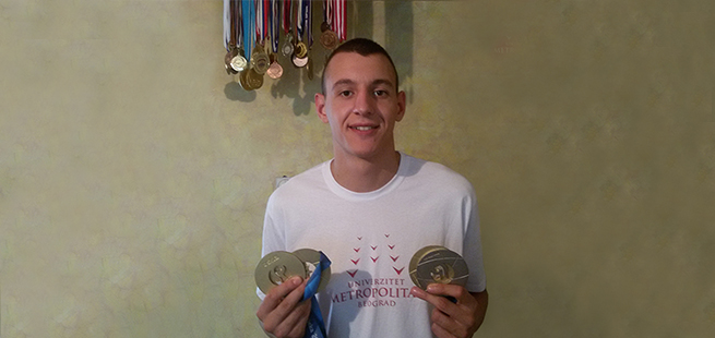 Stipendista Univerziteta Metropolitan Nemanja Tadić osvojio je pet medalja na Evropskim univerzitetskim igrama