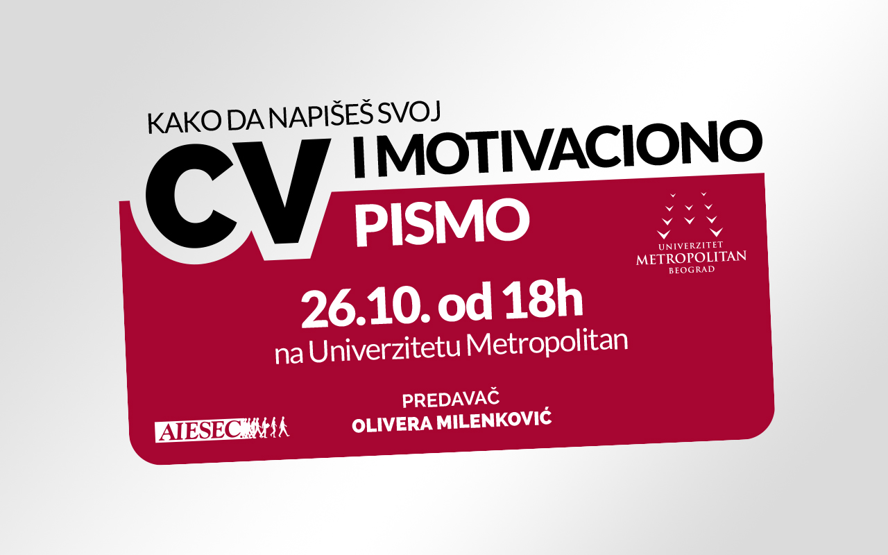 Besplatna radionica na temu: „Kako napisati CV i motivaciono pismo?“