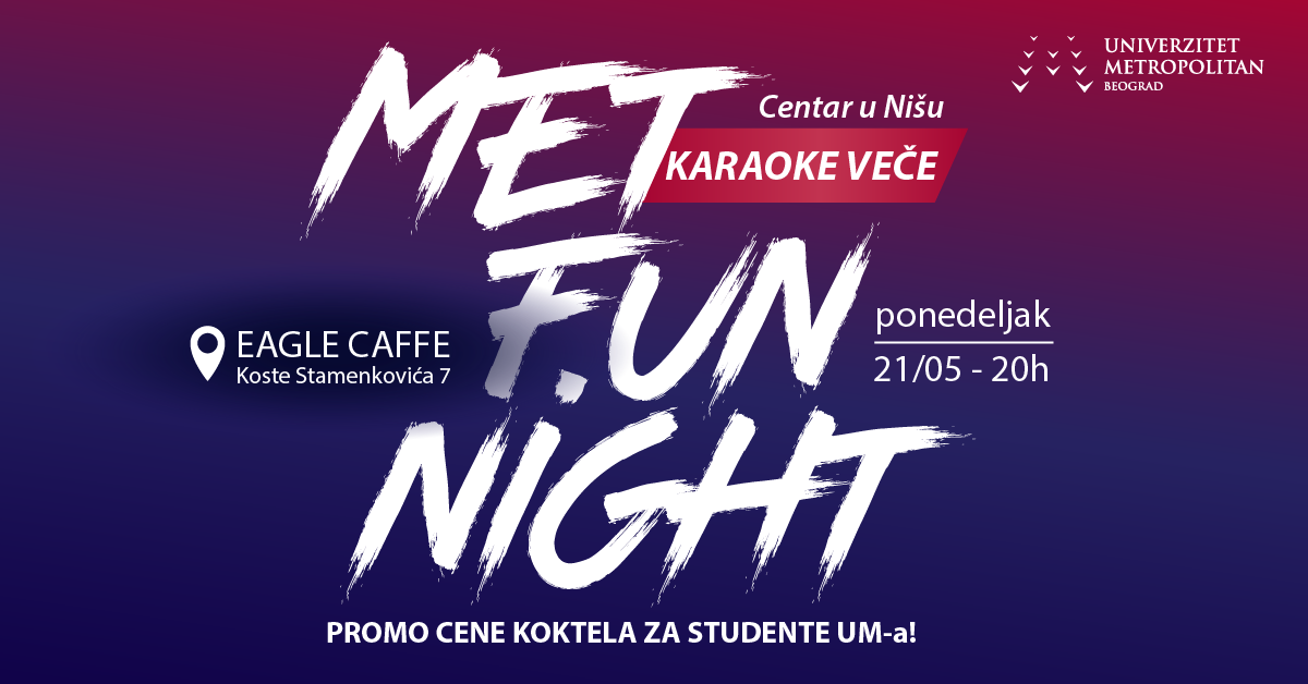 MET fun night u Nišu uz karaoke