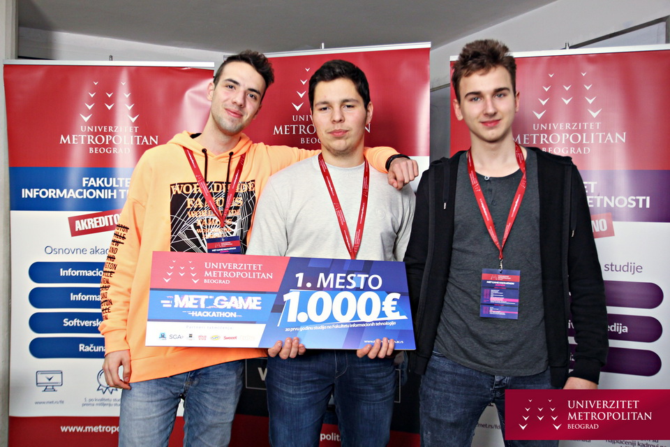 Sovino putovanje završeno i na MET Game Hackathon-u u Beogradu sa pobedničkim timom – Trocilindarski trougaoni motor