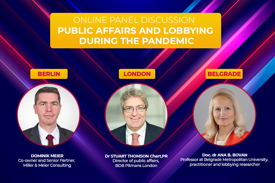 PUBLIC AFFAIRS i lobiranje tokom pandemije – održan online panel u okviru MET Talks-a sa eminentnim svetskim stručnjacima
