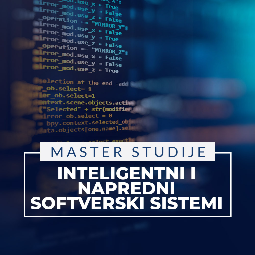 Master studije - Univerzitet Metropolitan - Inteligentni i napredni softverski sistemi