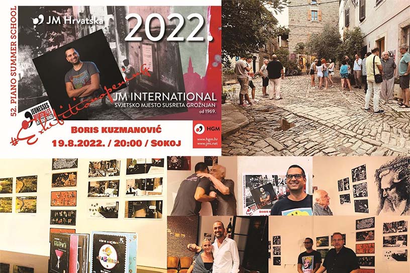 Samostalna izložba profesora FDU Borisa Kuzmanovića na JM International “Svjetsko mesto susreta Grožijan 2022.”
