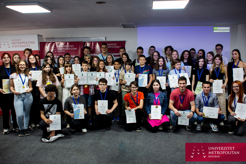Uručene nagrade najuspešnijim polaznicima Regionalnog centra za talente Beograd II, na Univerzitetu Metropolitan