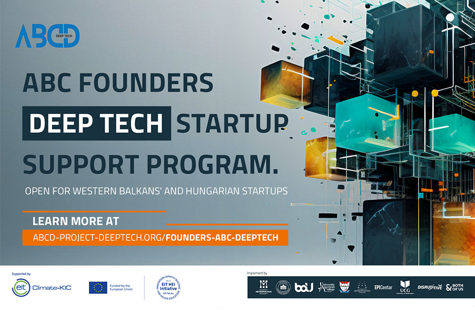 Univerzitet Metropolitan jedan od partnera i realizatora međunarodnog programa obuke FOUNDERS ABC DEEP TECH START-UP