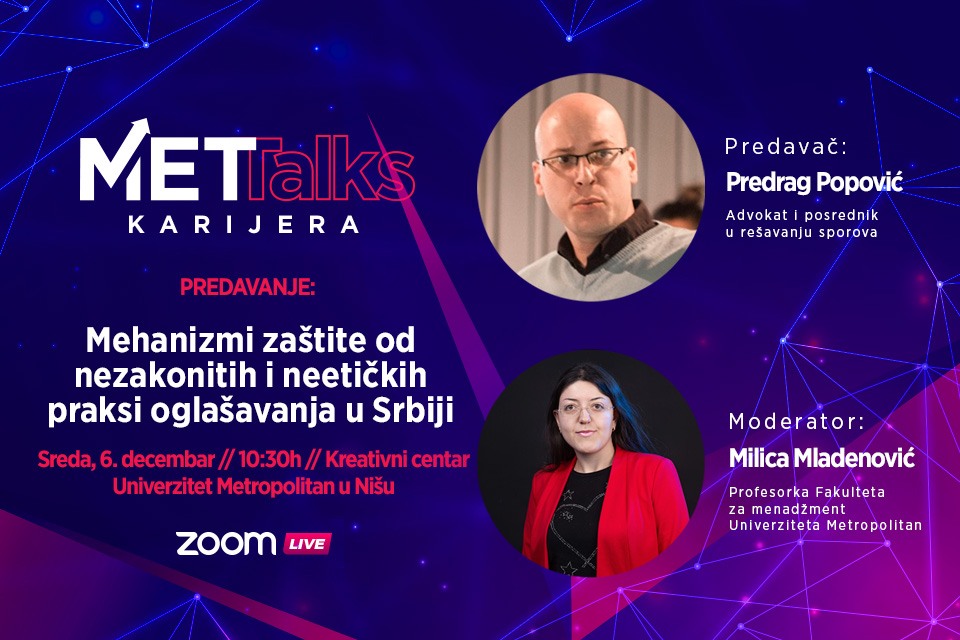 MET TALKS/ Mehanizmi zaštite od nezakonitih i neetičkih praksi oglašavanja u Srbiji