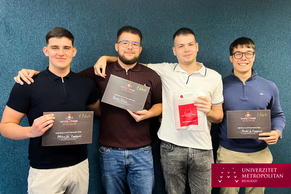 Znanje, AI i timski rad za prvo mesto: Uspeh MET studenata na Tech 4 Social Good hakatonu