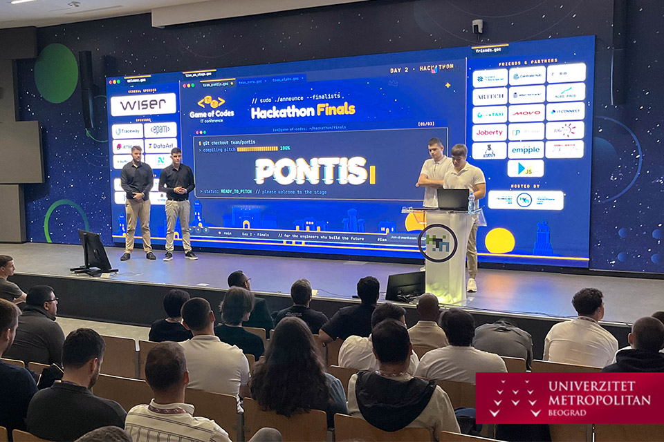MET studenti predstavili pobedničko AI rešenje na Game of Codes konferenciji u Nišu